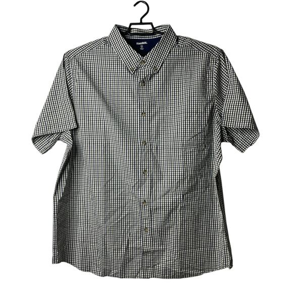 KingSize Men's Button Down Short Sleeve Checked Shirt Size 2XL Big - Picture 2 of 8